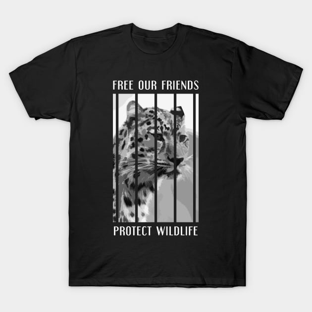 free our friends - leopards T-Shirt by Protect friends